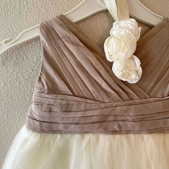 Bill Levkoff Flower Girl Formal Long Dress Two Tone Size 2 - Picture 4 of 5